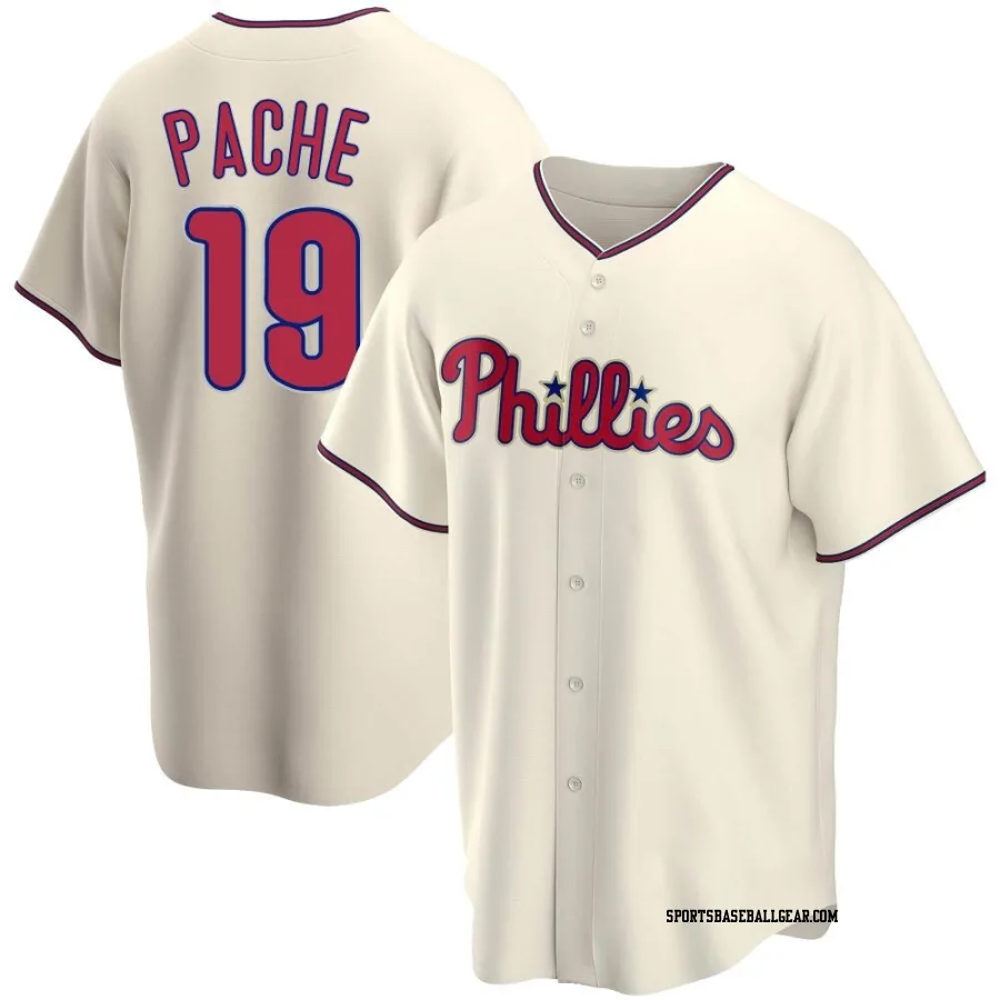 Cristian Pache Men's Philadelphia Phillies Cream Replica Alternate Jersey