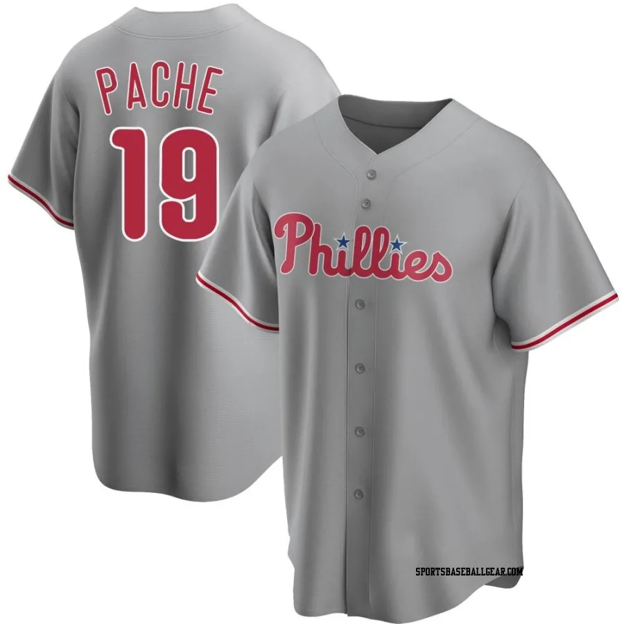 Cristian Pache Men's Philadelphia Phillies Gray Replica Road Jersey