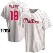 Cristian Pache Men's Philadelphia Phillies White Replica Home Jersey