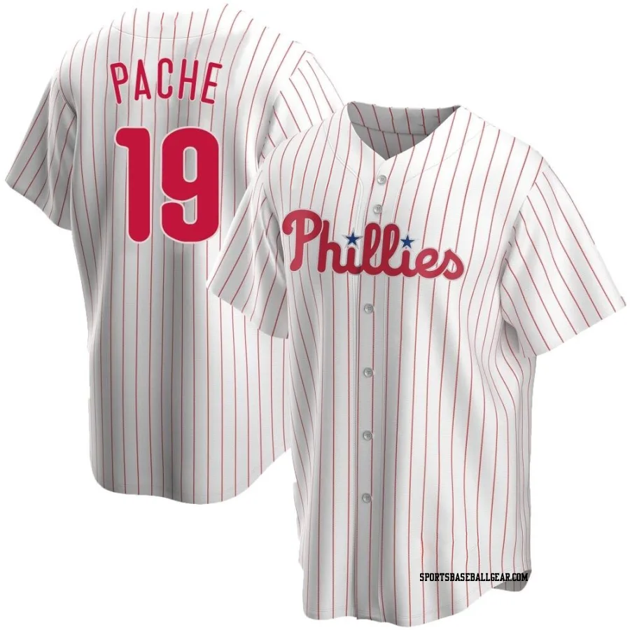 Cristian Pache Men's Philadelphia Phillies White Replica Home Jersey