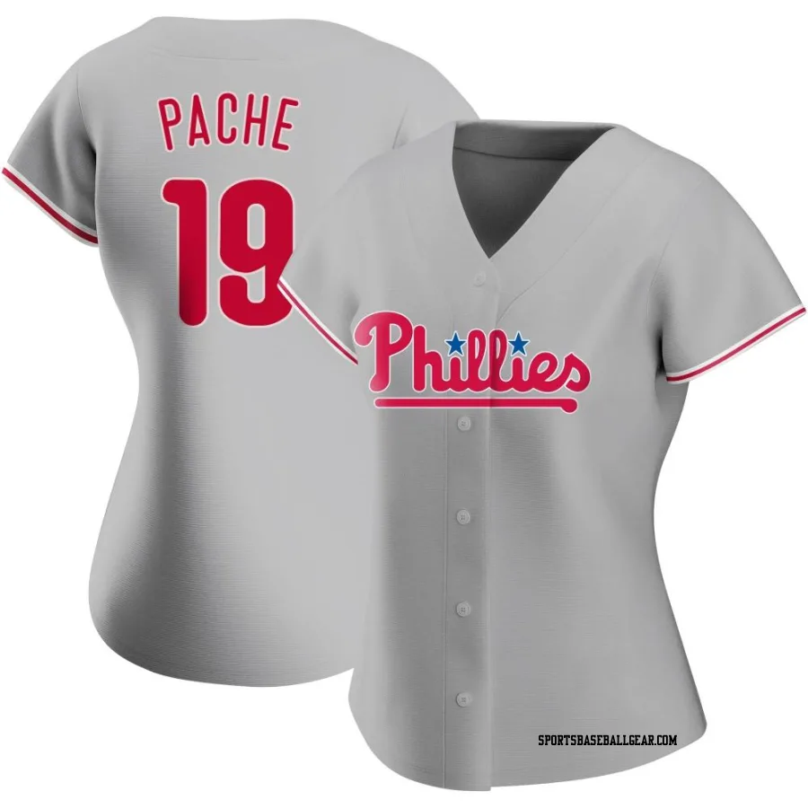 Cristian Pache Women's Philadelphia Phillies Gray Authentic Road Jersey