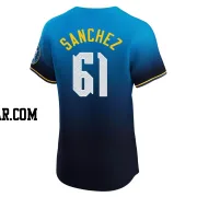 Cristopher Sanchez Men's Philadelphia Phillies Blue Elite 2024 City Connect Jersey