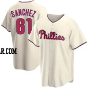 Cristopher Sanchez Men's Philadelphia Phillies Cream Replica Alternate Jersey