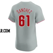 Cristopher Sanchez Men's Philadelphia Phillies Gray Elite Road Jersey