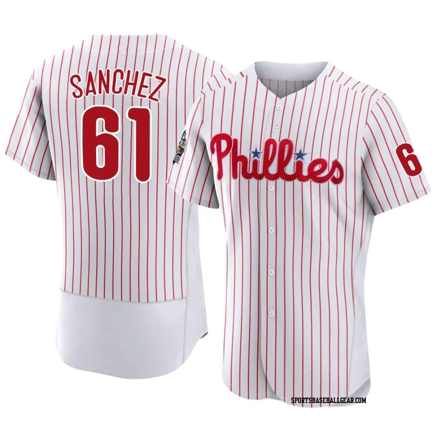 Cristopher Sanchez Men's Philadelphia Phillies White Authentic 2022 World Series Home Jersey