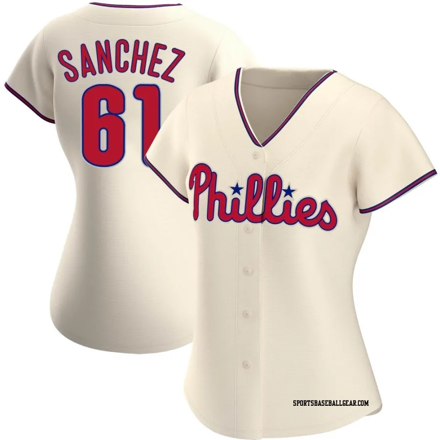 Cristopher Sanchez Women's Philadelphia Phillies Cream Authentic Alternate Jersey