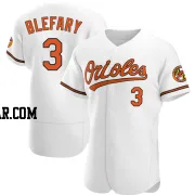 Curt Blefary Men's Baltimore Orioles White Authentic Home Jersey