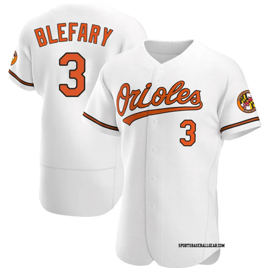 Curt Blefary Men's Baltimore Orioles White Authentic Home Jersey