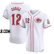 Curt Casali Men's Cincinnati Reds White Elite Home Jersey