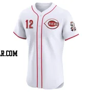 Curt Casali Men's Cincinnati Reds White Elite Home Jersey