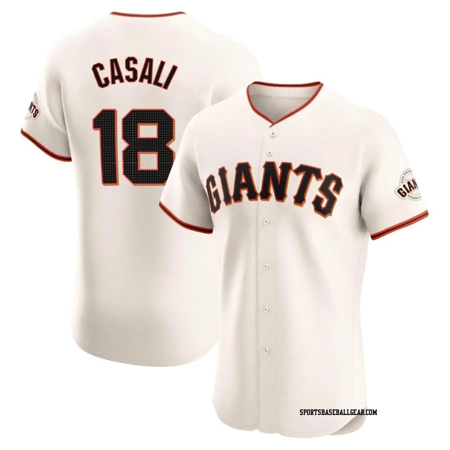 Curt Casali Men's San Francisco Giants Cream Elite Home Jersey