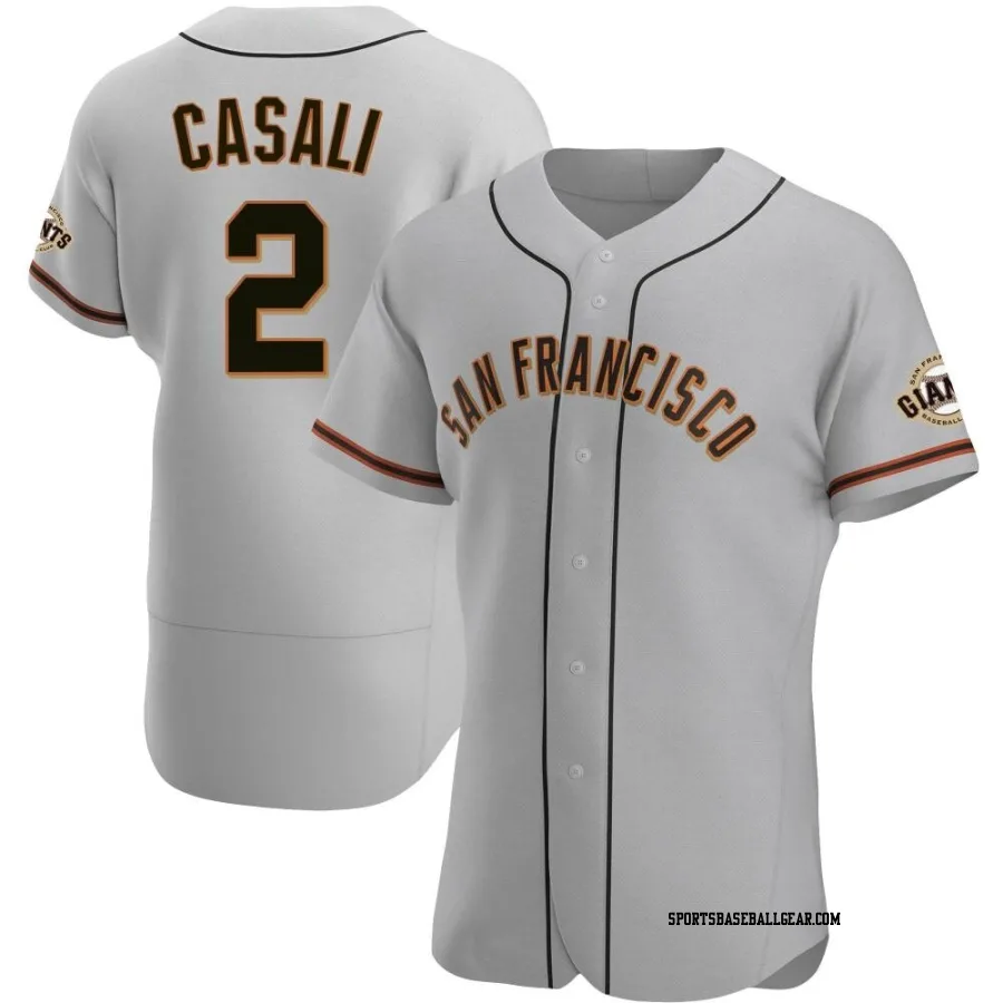 Curt Casali Men's San Francisco Giants Gray Authentic Road Jersey