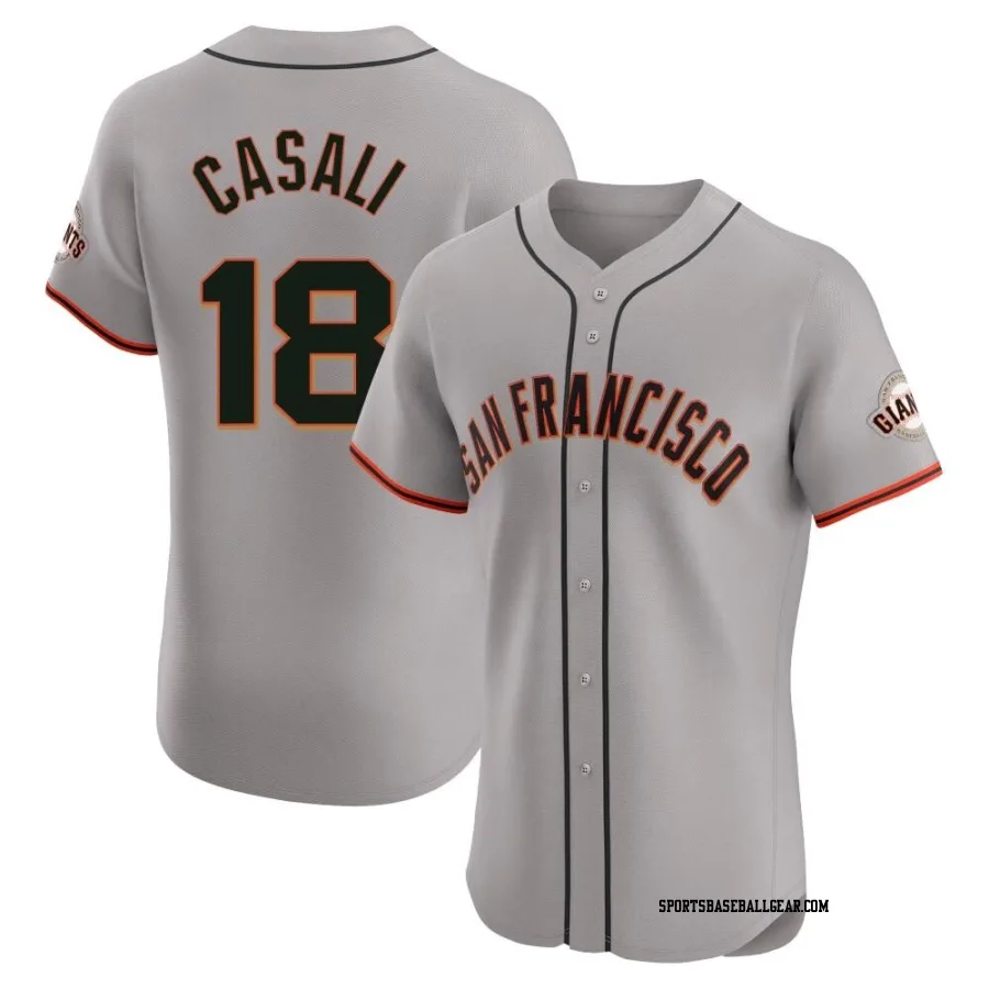 Curt Casali Men's San Francisco Giants Gray Elite Road Jersey