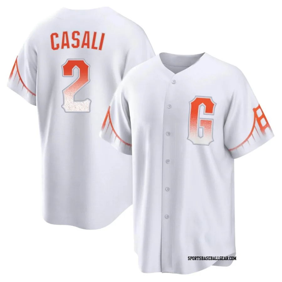 Curt Casali Men's San Francisco Giants White Replica 2021 City Connect Jersey