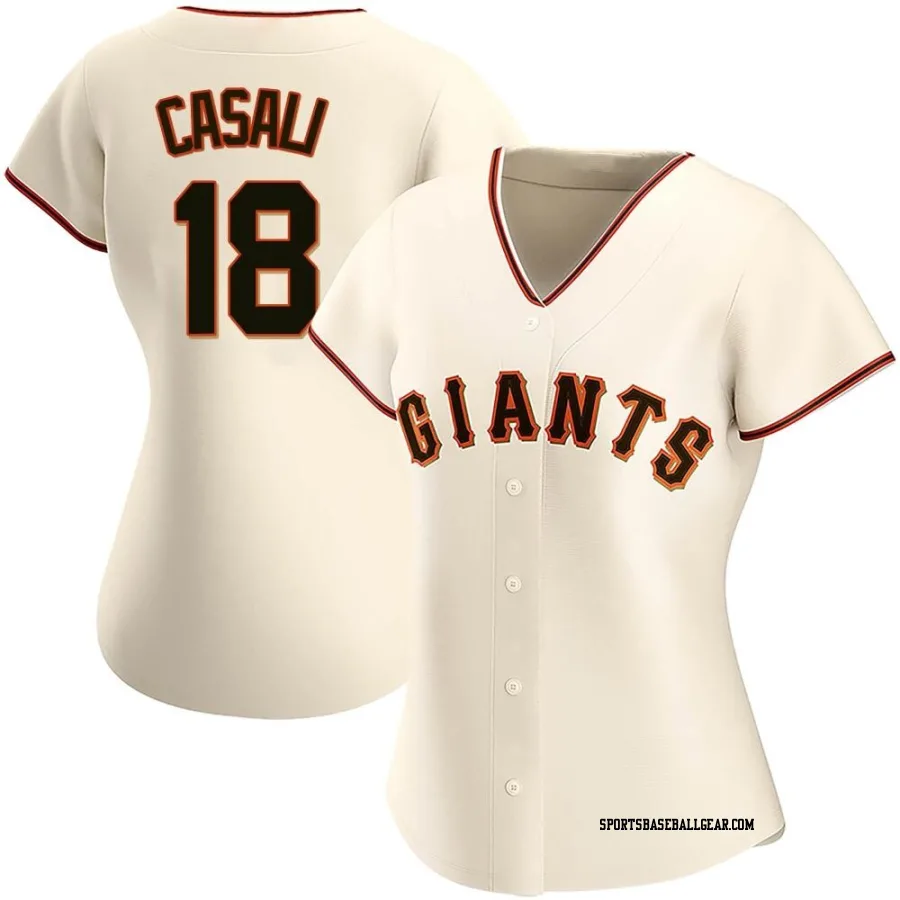 Curt Casali Women's San Francisco Giants Cream Authentic Home Jersey