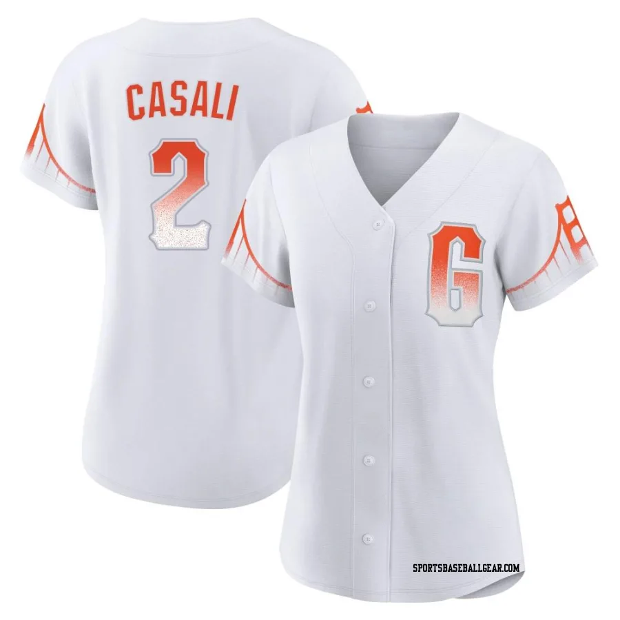 Curt Casali Women's San Francisco Giants White Authentic 2021 City Connect Jersey