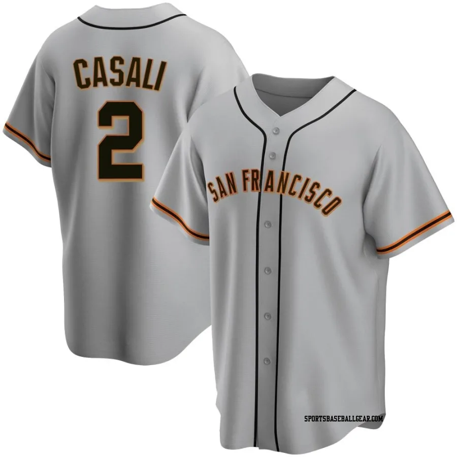 Curt Casali Youth San Francisco Giants Gray Replica Road Jersey