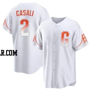 Curt Casali Youth San Francisco Giants White Replica 2021 City Connect Jersey