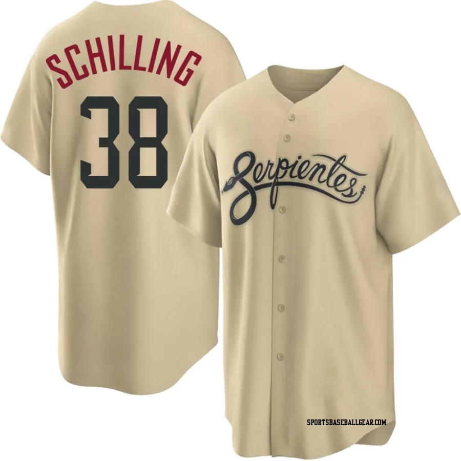 Curt Schilling Men's Arizona Diamondbacks Gold Replica 2021 City Connect Cool Base Jersey