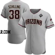 Curt Schilling Men's Arizona Diamondbacks Gray Authentic Road 2023 World Series Jersey