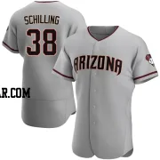 Curt Schilling Men's Arizona Diamondbacks Gray Authentic Road Jersey