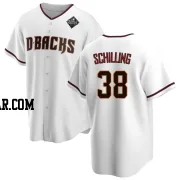 Curt Schilling Men's Arizona Diamondbacks White Replica Home 2023 World Series Jersey