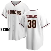 Curt Schilling Men's Arizona Diamondbacks White Replica Home Jersey