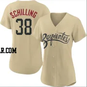 Curt Schilling Women's Arizona Diamondbacks Gold Authentic 2021 City Connect Cool Base Jersey