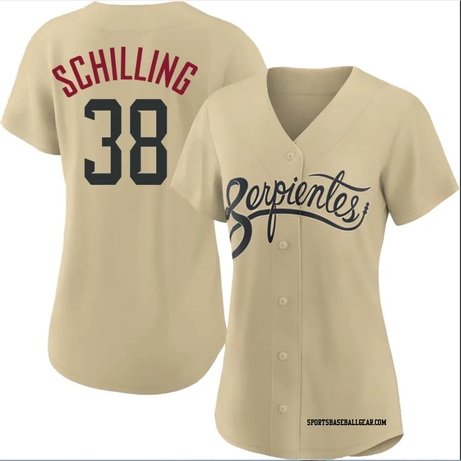 Curt Schilling Women's Arizona Diamondbacks Gold Replica 2021 City Connect Cool Base Jersey