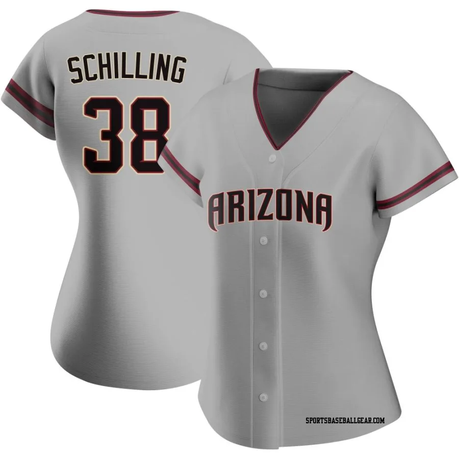 Curt Schilling Women's Arizona Diamondbacks Gray Authentic Road Jersey