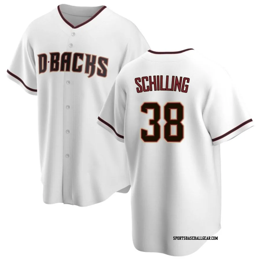 Curt Schilling Youth Arizona Diamondbacks White Replica Home Jersey