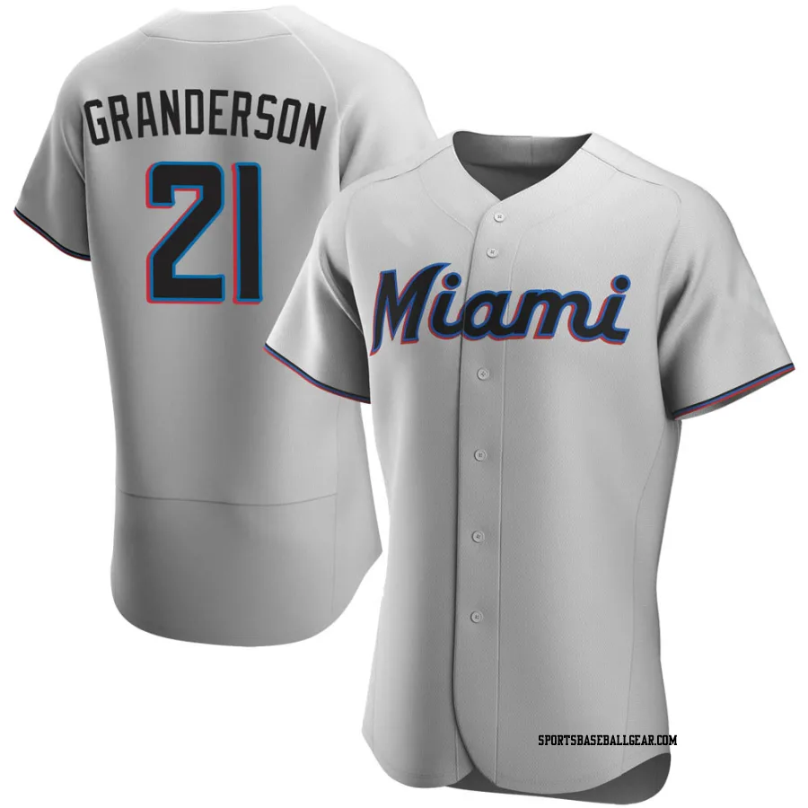 Curtis Granderson Men's Miami Marlins Gray Authentic Road Jersey