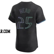 Curtis Mead Men's Tampa Bay Rays Charcoal Elite 2024 City Connect Jersey