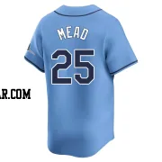 Curtis Mead Men's Tampa Bay Rays Light Blue Limited Alternate Jersey