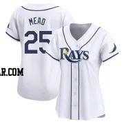 Curtis Mead Women's Tampa Bay Rays White Limited Home Jersey