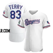 Curtis Terry Men's Texas Rangers White Authentic Home Jersey