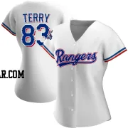 Curtis Terry Women's Texas Rangers White Authentic Home 2023 World Series Champions Jersey