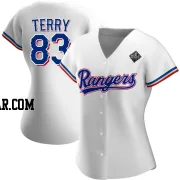 Curtis Terry Women's Texas Rangers White Authentic Home 2023 World Series Jersey