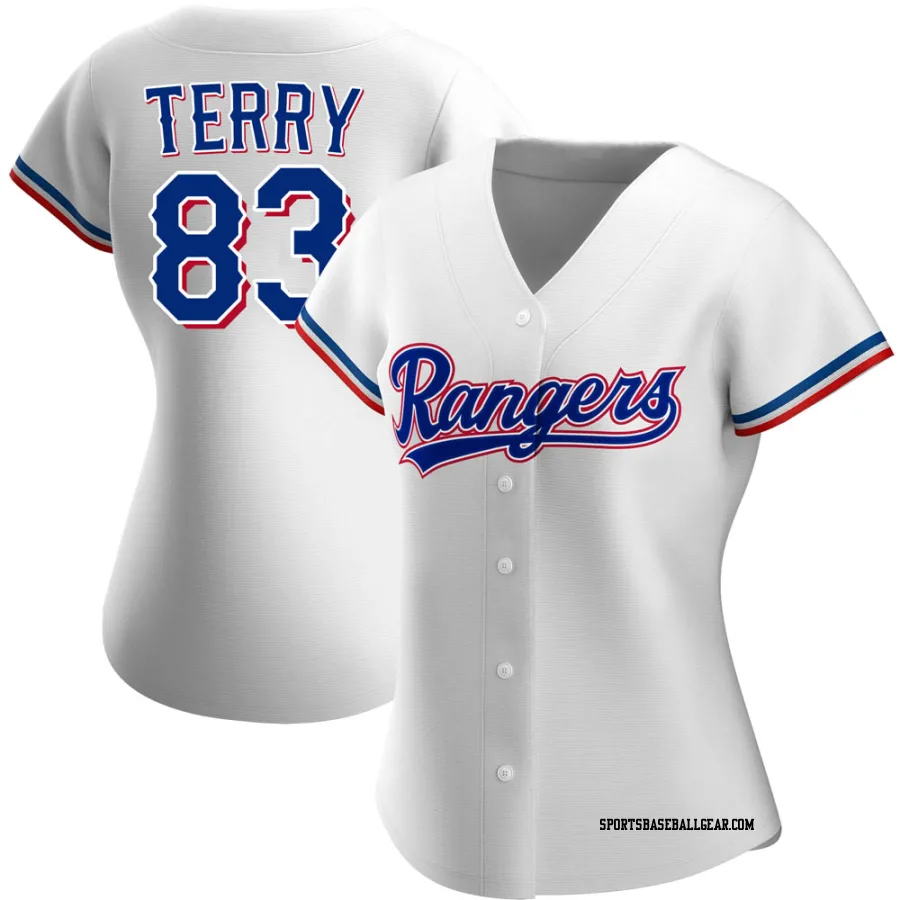 Curtis Terry Women's Texas Rangers White Authentic Home Jersey