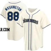 Curtis Washington Men's Seattle Mariners Cream Replica Alternate Jersey