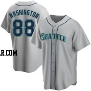 Curtis Washington Men's Seattle Mariners Gray Replica Road Jersey