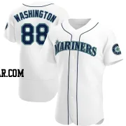 Curtis Washington Men's Seattle Mariners White Authentic Home Jersey