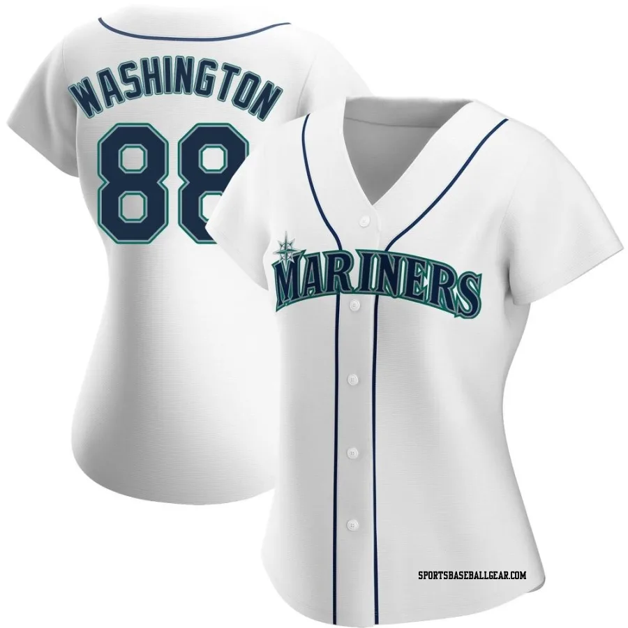 Curtis Washington Women's Seattle Mariners White Authentic Home Jersey