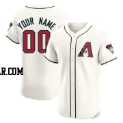 Custom Men's Arizona Diamondbacks Cream Elite Home Patch Jersey