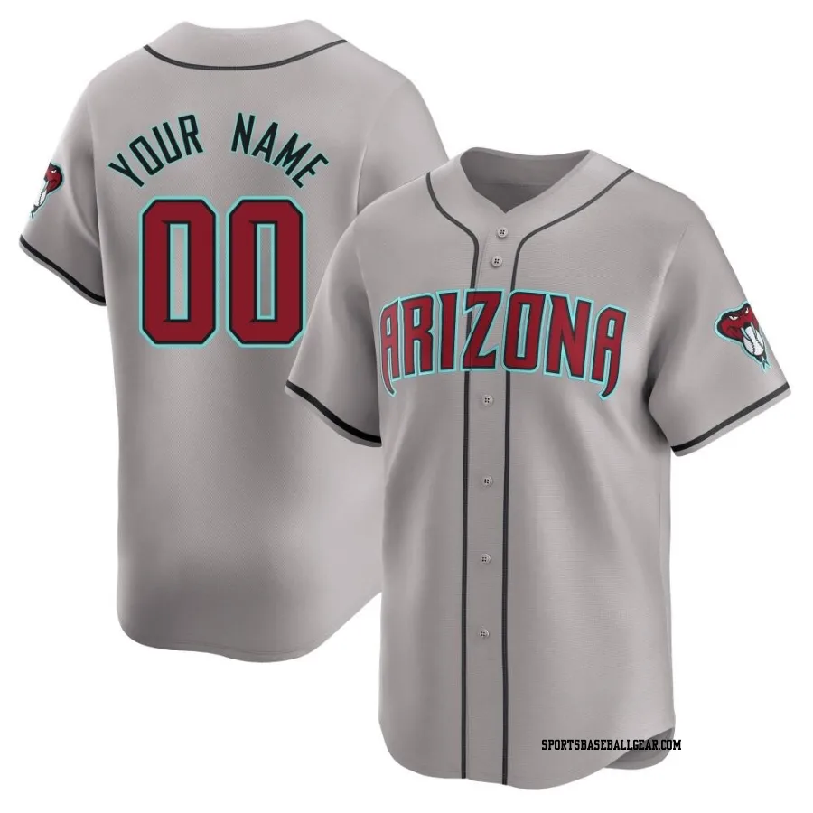 Custom Men's Arizona Diamondbacks Gray Limited Away Jersey