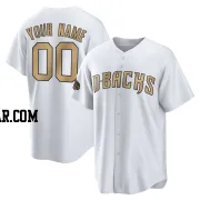 Custom Men's Arizona Diamondbacks White Game Replica 2022 All-Star Jersey