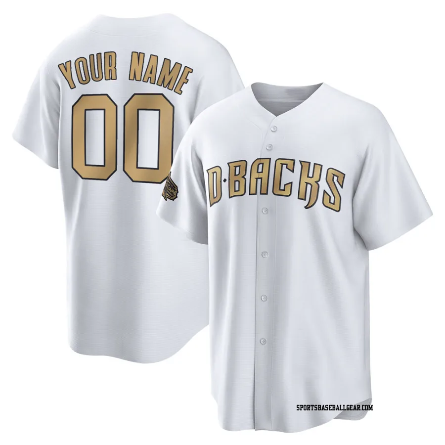 Custom Men's Arizona Diamondbacks White Game Replica 2022 All-Star Jersey