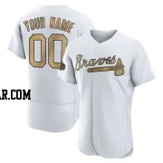 Custom Men's Atlanta Braves White Game Authentic 2022 All-Star Jersey