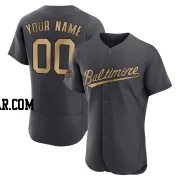 Custom Men's Baltimore Orioles Charcoal Game Authentic 2022 All-Star Jersey