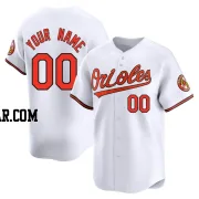 Custom Men's Baltimore Orioles White Limited Home Jersey